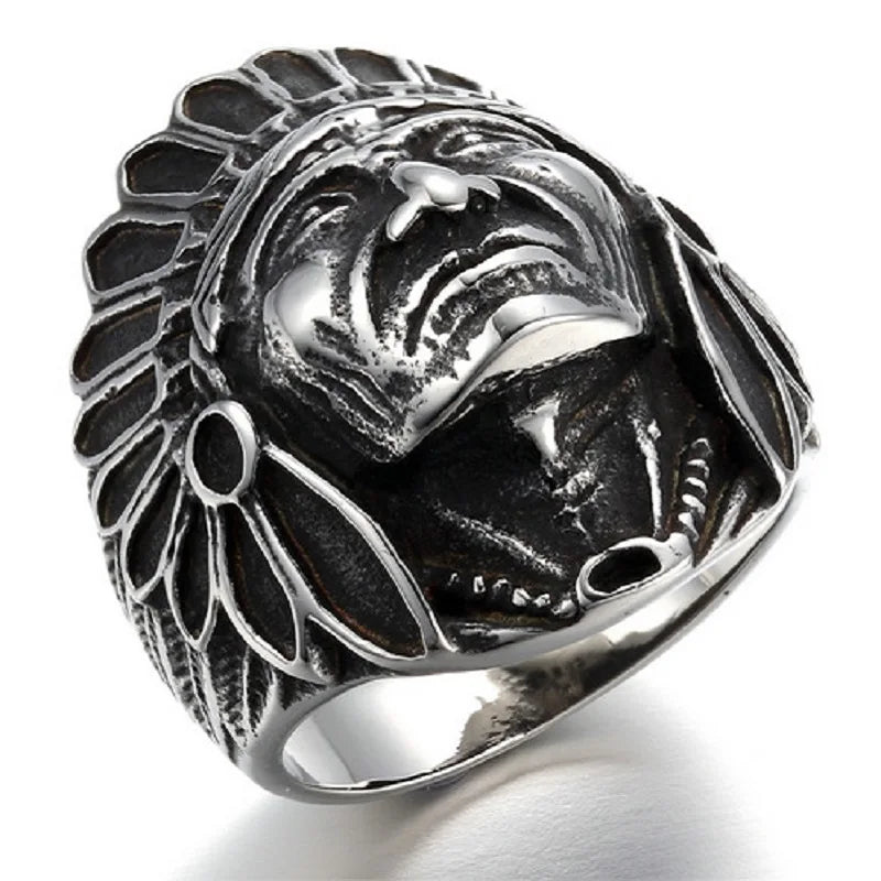 Demonia Indian Chief Titanium Ring