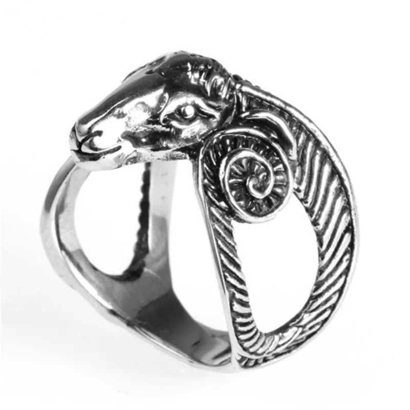 Demonia Goat Head Ring
