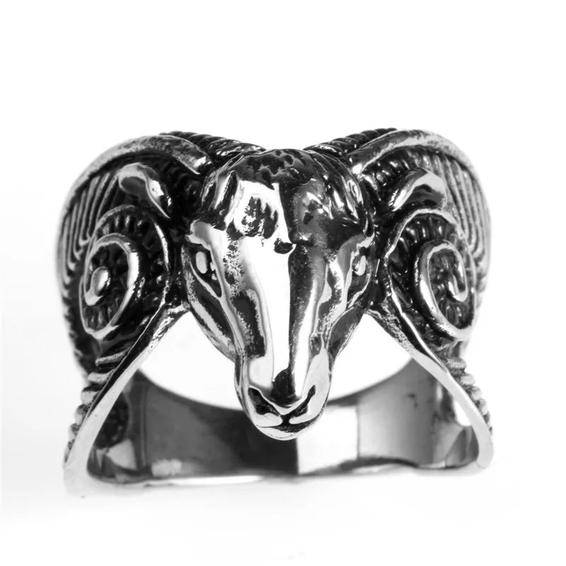 Demonia Goat Head Ring