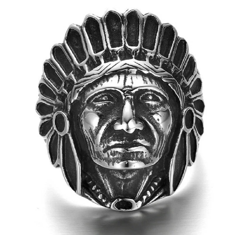Demonia Indian Chief Titanium Ring