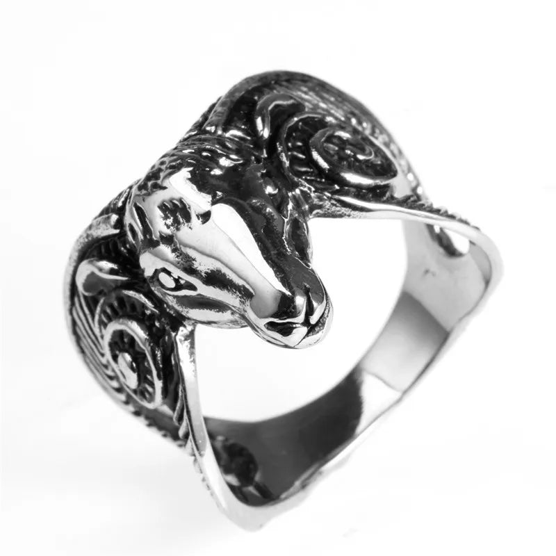 Demonia Goat Head Ring