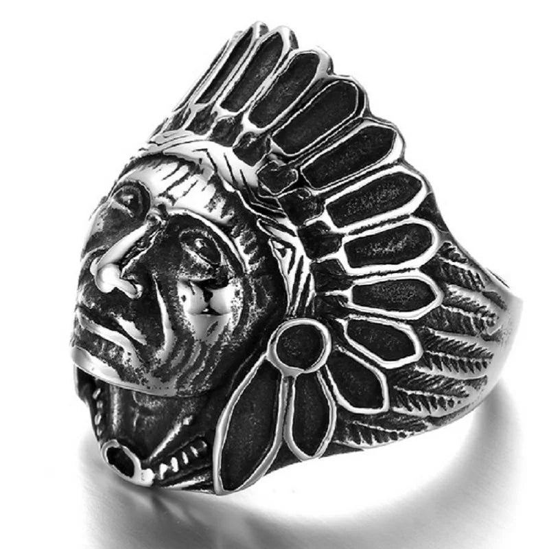 Demonia Indian Chief Titanium Ring