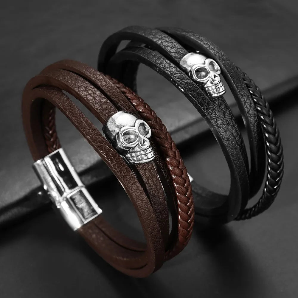 Demonia Multi-Layer Skull Bracelet
