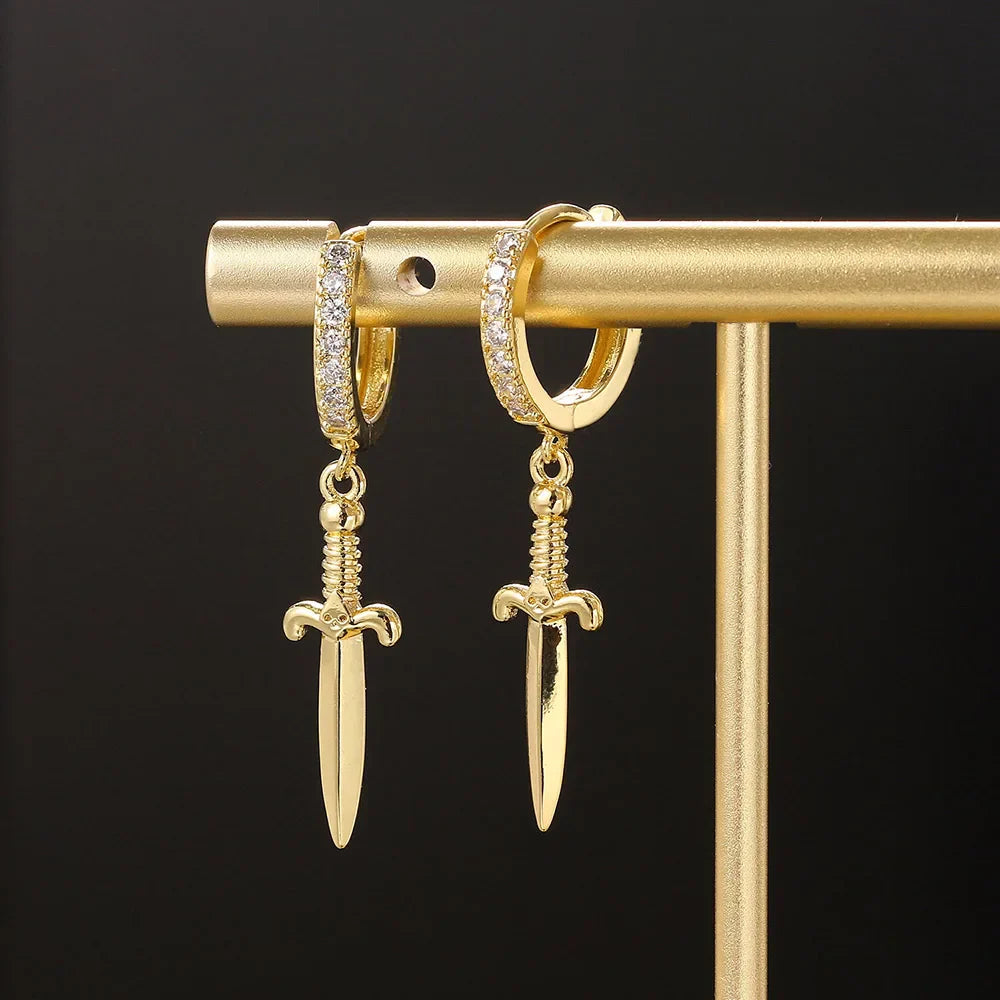 Demonia Dagger Hoop Earrings