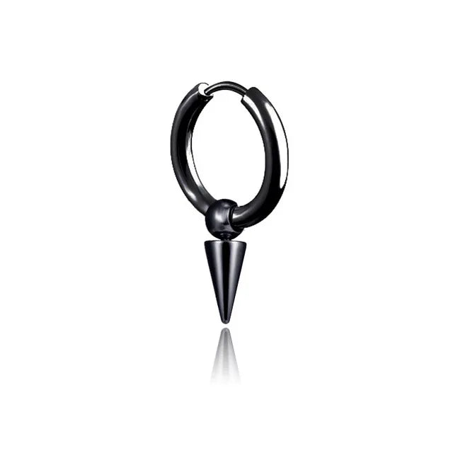 Demonia Rock Cone Hoop Earring