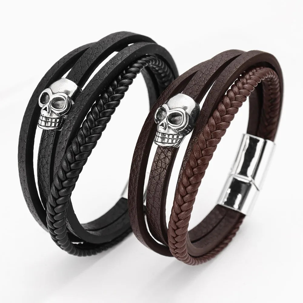 Demonia Multi-Layer Skull Bracelet