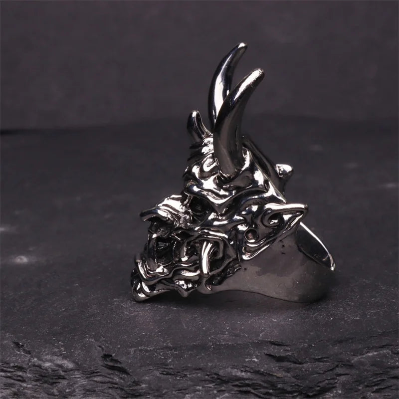 Demonia Demon Mask Skull Ring