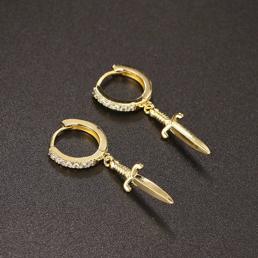 Demonia Dagger Hoop Earrings