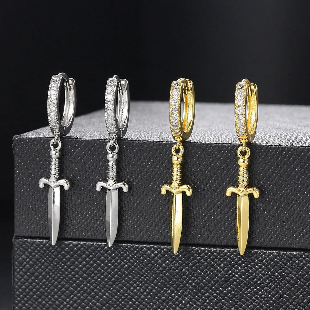 Demonia Dagger Hoop Earrings