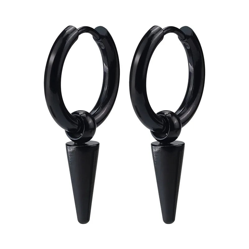 Demonia Rock Cone Hoop Earring
