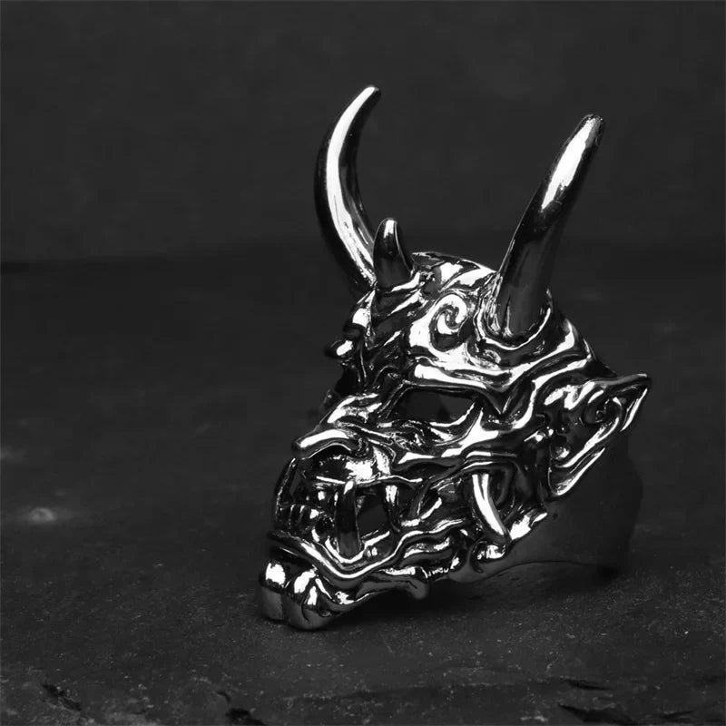 Demonia Demon Mask Skull Ring
