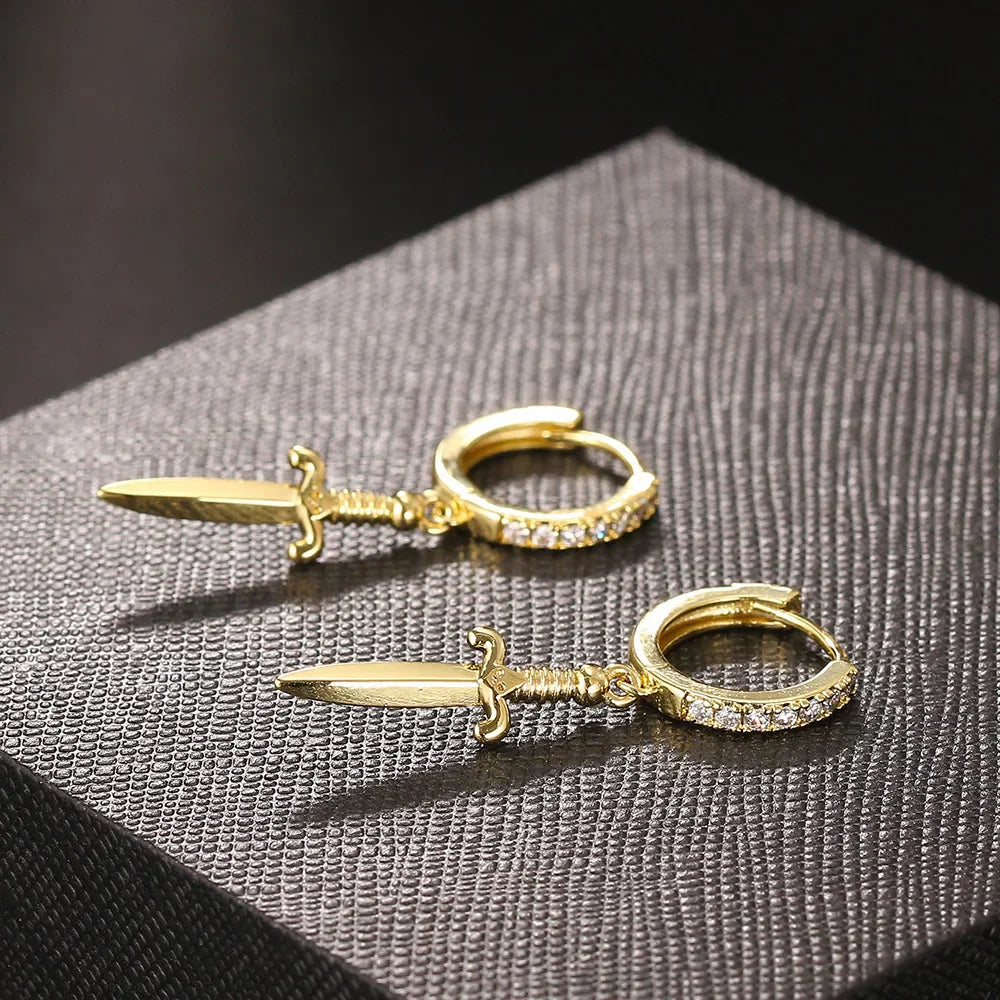 Demonia Dagger Hoop Earrings