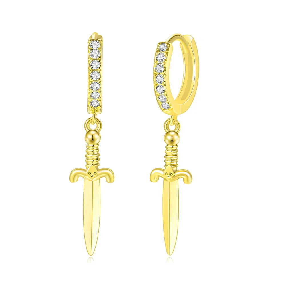 Demonia Dagger Hoop Earrings