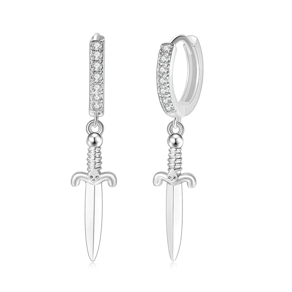 Demonia Dagger Hoop Earrings