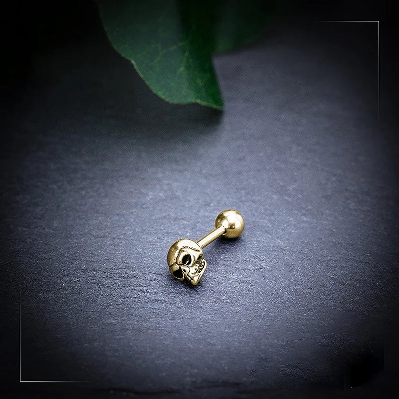 Demonia Small Skull Stud Earring
