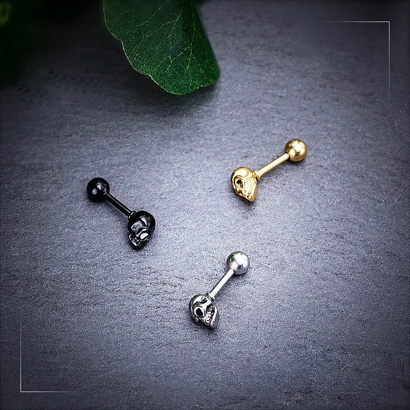 Demonia Small Skull Stud Earring