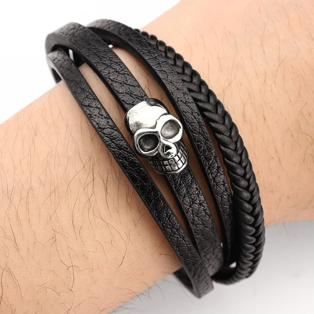 Demonia Multi-Layer Skull Bracelet