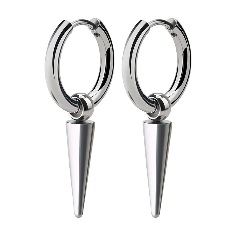 Demonia Rock Cone Hoop Earring