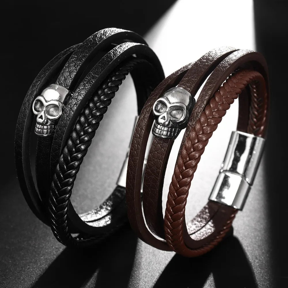 Demonia Multi-Layer Skull Bracelet