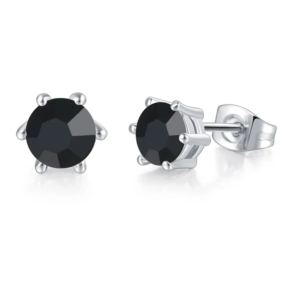 Demonia 6-Claw Zircon Stud Earrings