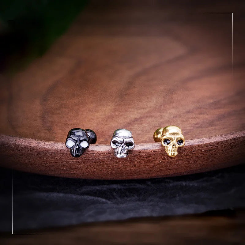 Demonia Small Skull Stud Earring
