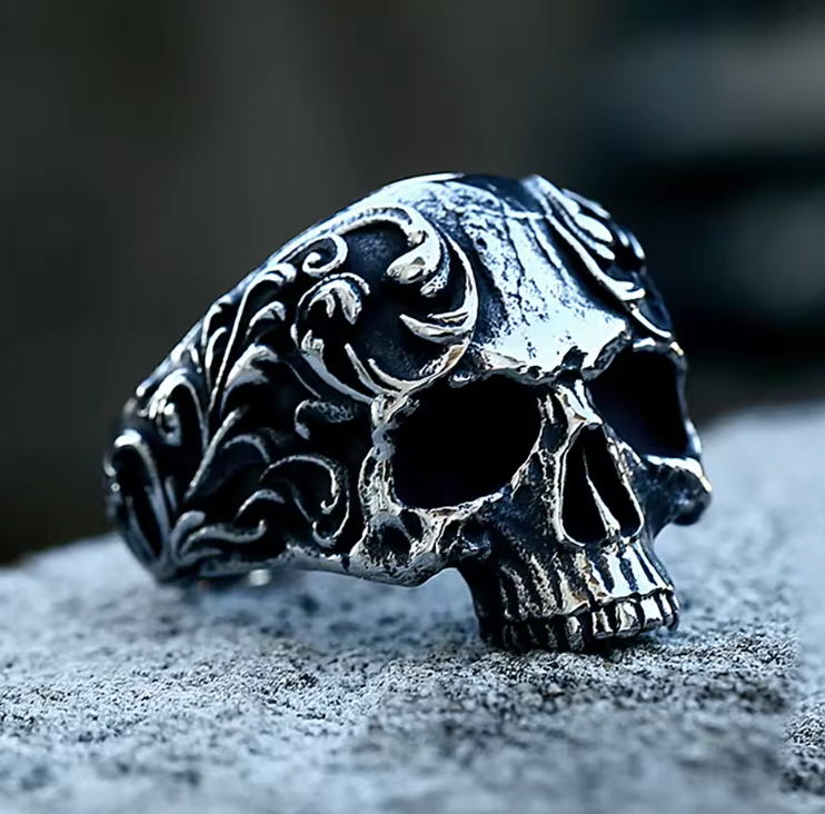 Demonia Vintage Gothic Skull Ring