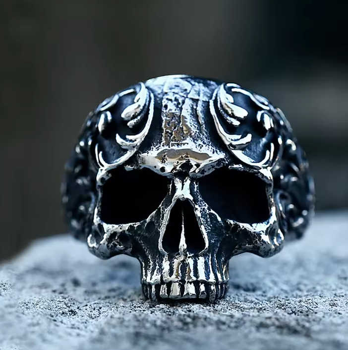 Demonia Vintage Gothic Skull Ring
